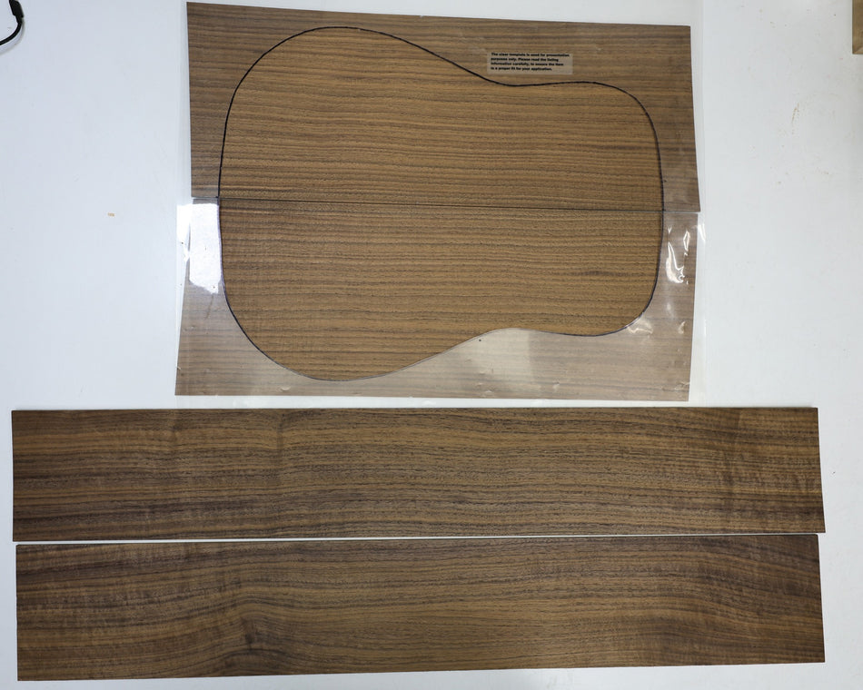 Back & Side set Walnut (Black), Dreadnought - Stock# 6-4696