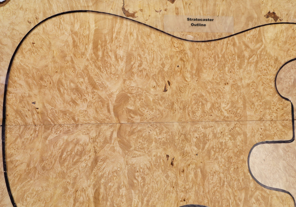 Maple Burl Guitar set, 0.28" thick (+HIGH FIGURE) - Stock# 6-4710
