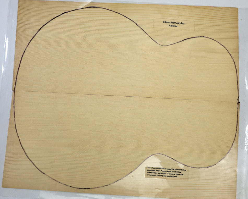 Engelmann Spruce Jumbo Guitar Set, 0.15" thick (Professional) - Stock# 6-4714