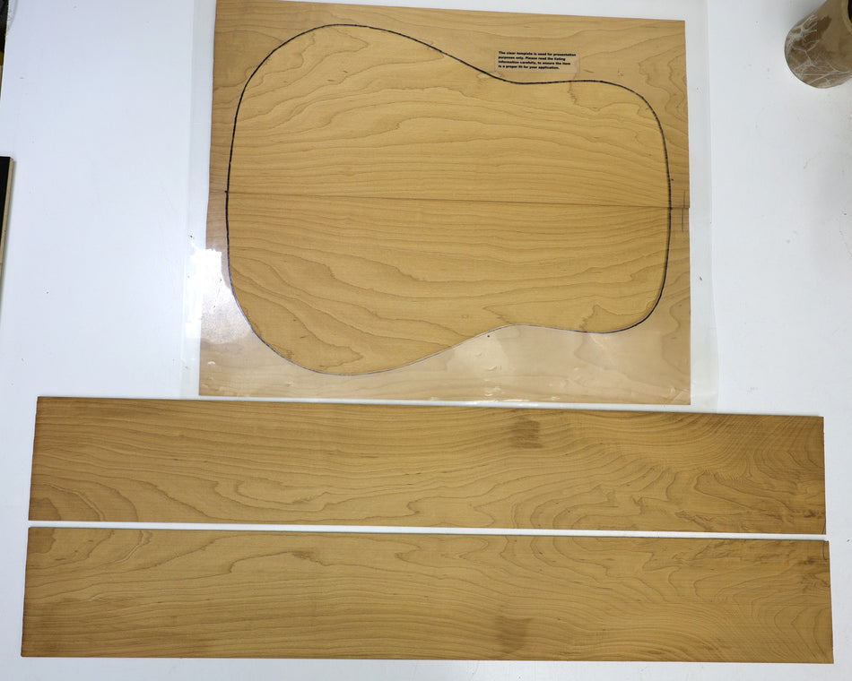 Back & Side set Torrefied Rock Maple, Dreadnought - Stock# 6-4716