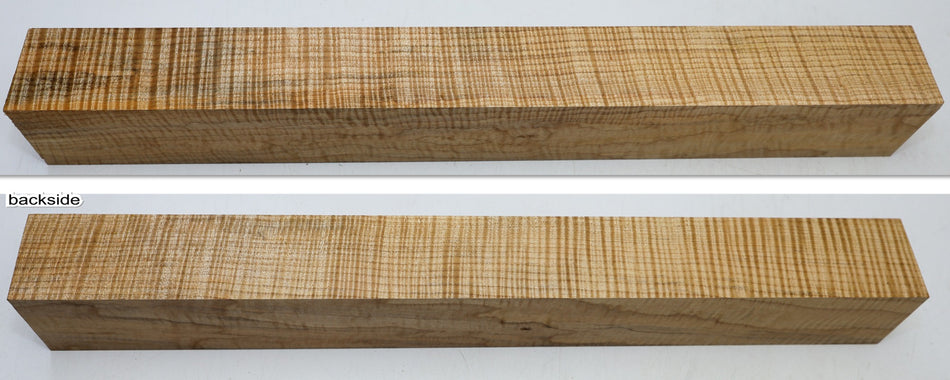 Maple Flame Spindle Square 2.2" x 19.8" long (HIGH FIGURE) - Stock# 6-4725
