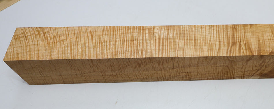 Maple Flame Spindle Square 3" x 25.5" (HIGH FIGURE) - Stock# 6-4736