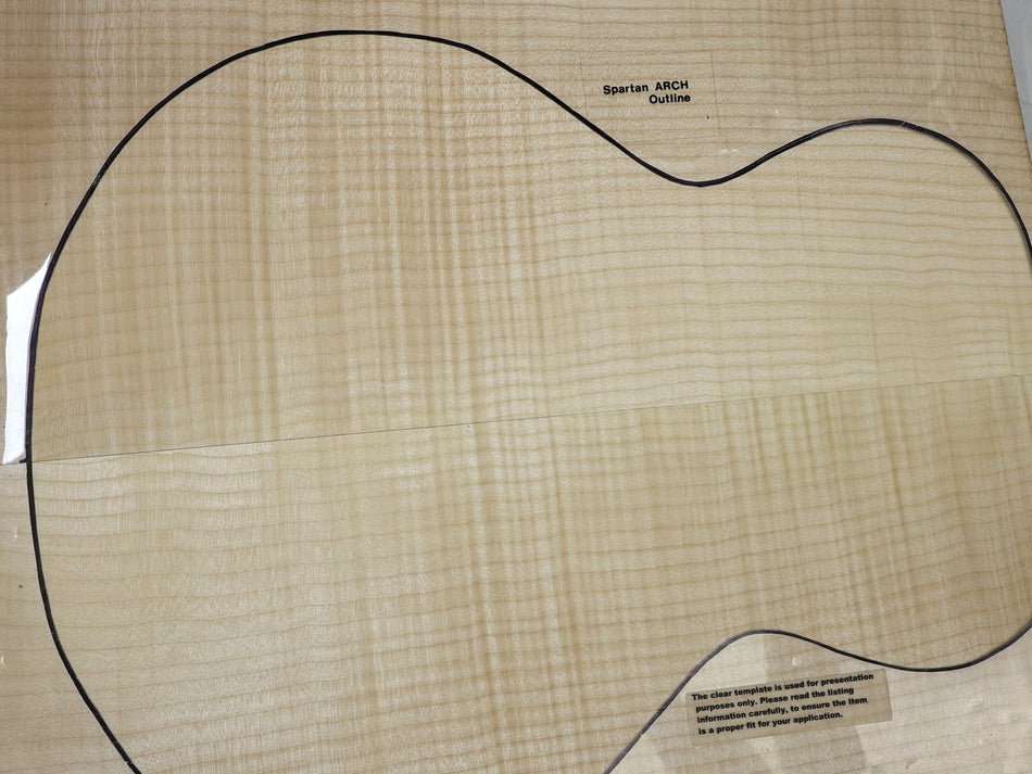 Maple Flame Archtop Guitar set, 1" thick (Good Figure) - Stock# 6-4737