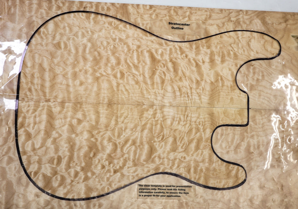 Maple Quilt Guitar set, 0.24" thick (GREAT FIGURE) - Stock# 6-4749