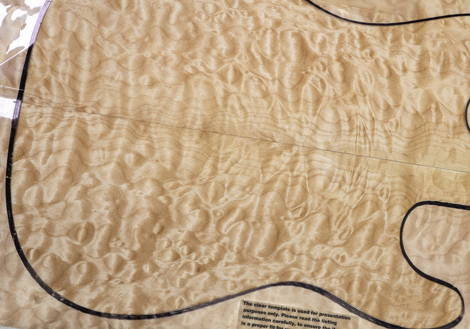 Maple Quilt Guitar set, 0.24" thick (GREAT FIGURE) - Stock# 6-4749