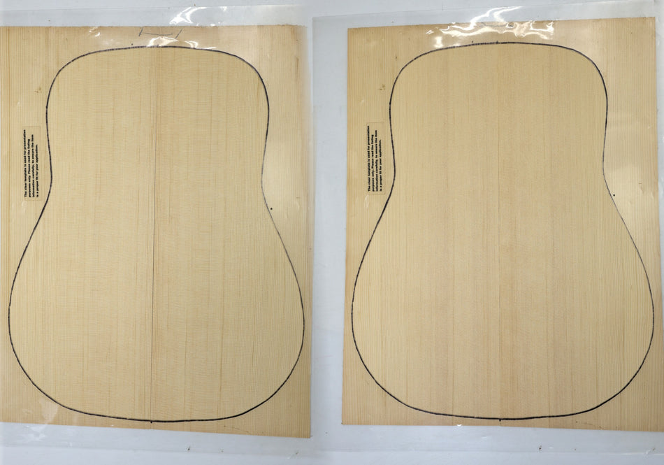 Sitka Spruce Dreadnought, 2 Guitar Sets, 0.15" thick (Professional +2★) - Stock# 6-4753