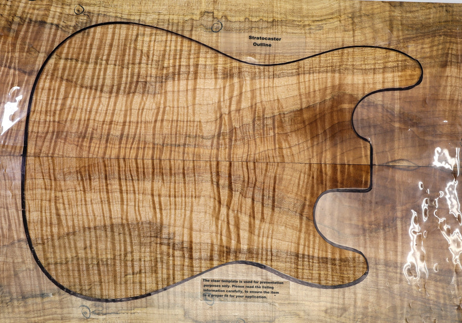 Spalted Maple Flame Guitar set, 0.29" thick (HIGH FIGURE) - Stock# 6-4759