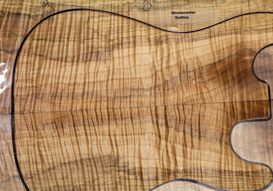 Spalted Maple Flame Guitar set, 0.29" thick (HIGH FIGURE) - Stock# 6-4759