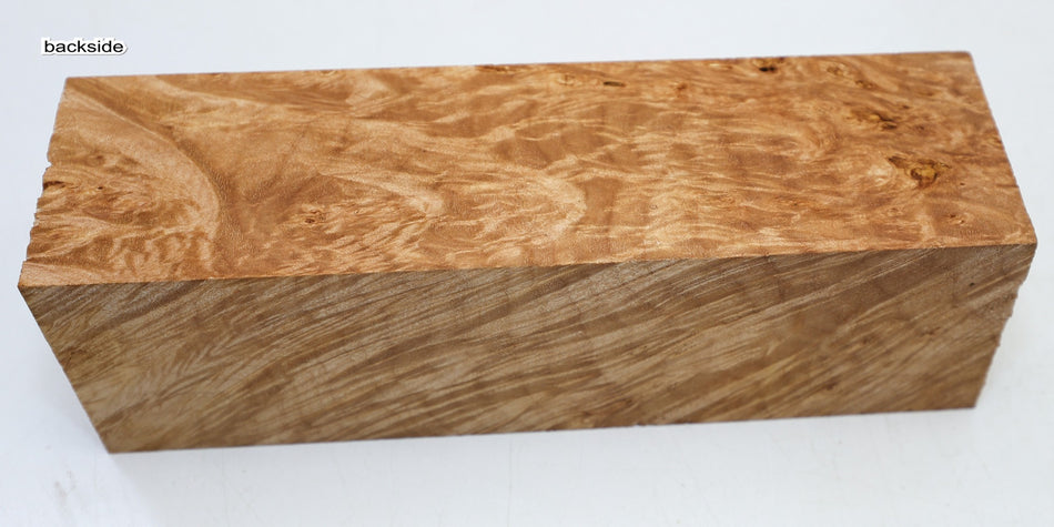 Maple Burl Spindle Square 3" x 10" long (HIGH FIGURE) - Stock# 6-4773