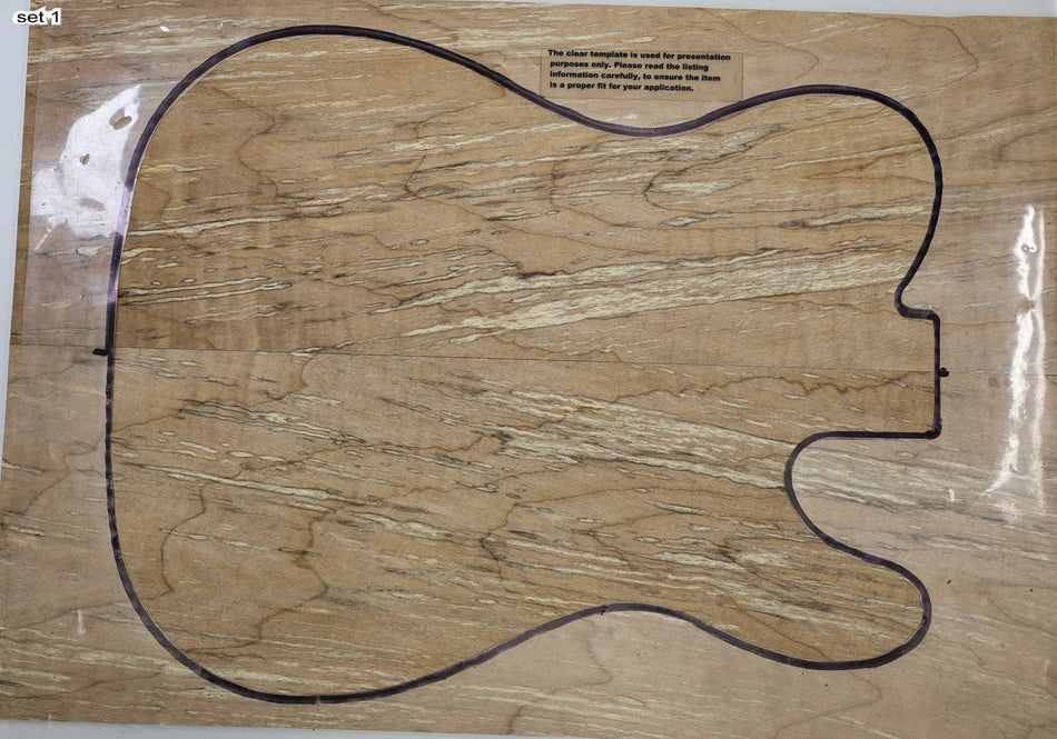 2 Matched Ambrosia Maple Guitar sets, 0.26" thick (Great Figure) - Stock# 6-4826