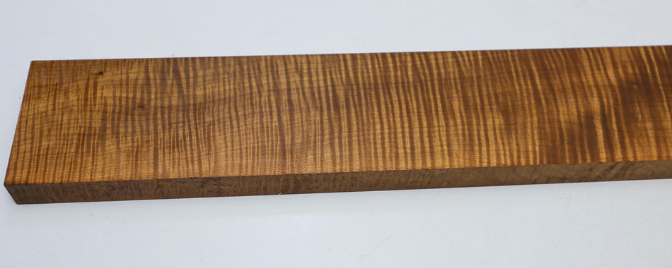 Torrefied Maple Flame Neck Blank 1" x 4.7" x 30.8" (HIGH FIGURE, 2nd) - Stock# 6-4828
