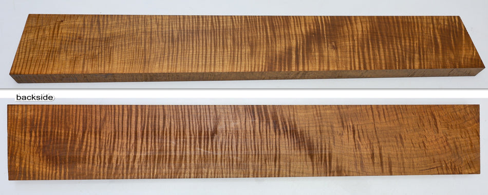 Torrefied Maple Flame Neck Blank 1" x 4.7" x 30.8" (HIGH FIGURE, 2nd) - Stock# 6-4828