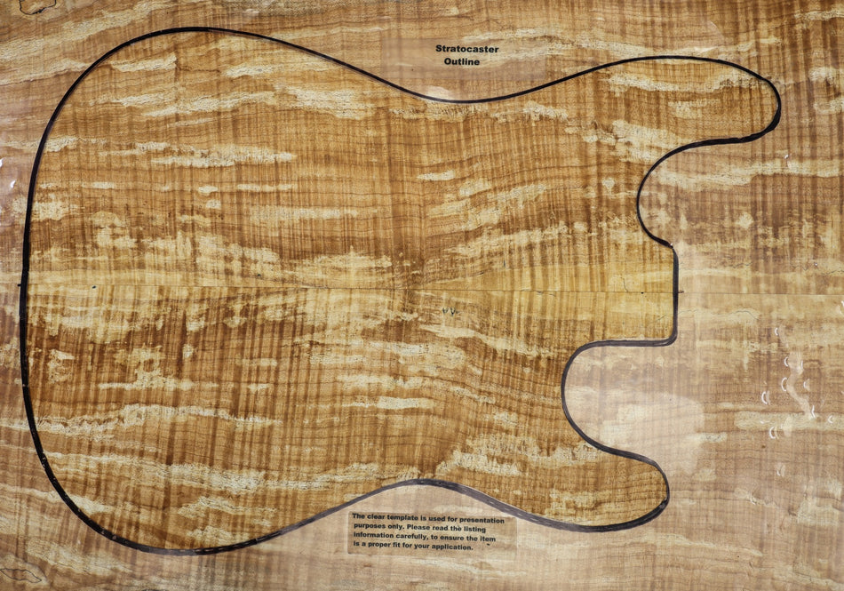 Spalted Maple Flame Guitar set, 0.26" thick (HIGH FIGURE) - Stock# 6-4858