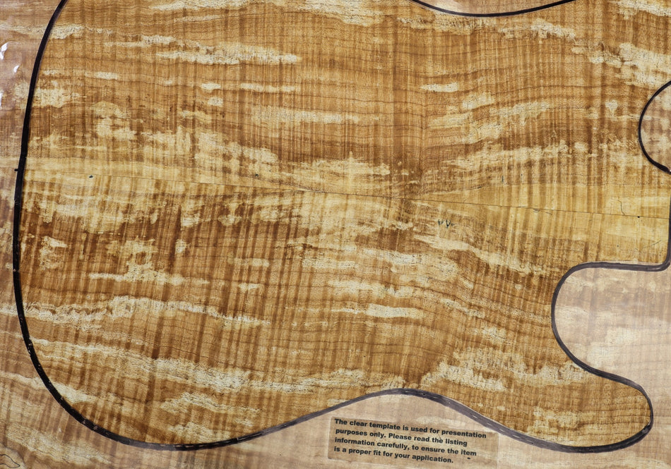 Spalted Maple Flame Guitar set, 0.26" thick (HIGH FIGURE) - Stock# 6-4858