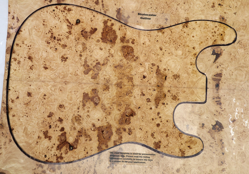 Maple Burl Guitar set, 0.27" thick (HIGH FIGURE) - Stock# 6-4876