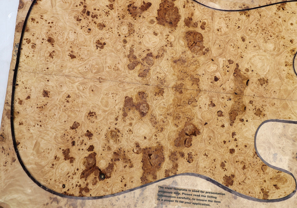 Maple Burl Guitar set, 0.27" thick (HIGH FIGURE) - Stock# 6-4876