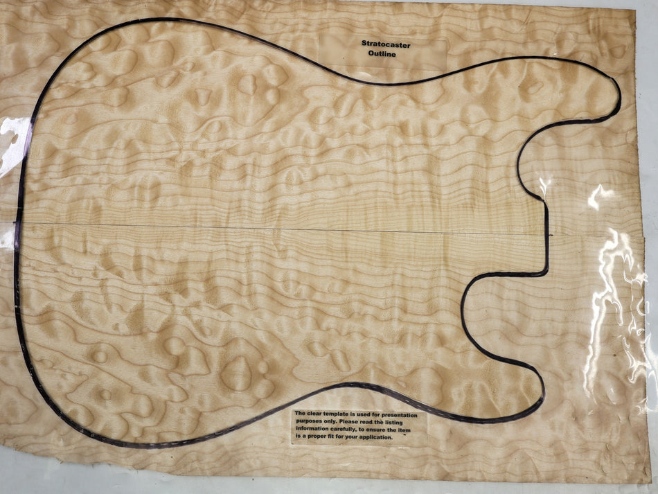Maple Quilt Guitar set, 0.2" thick (Good Figure) - Stock# 6-4889