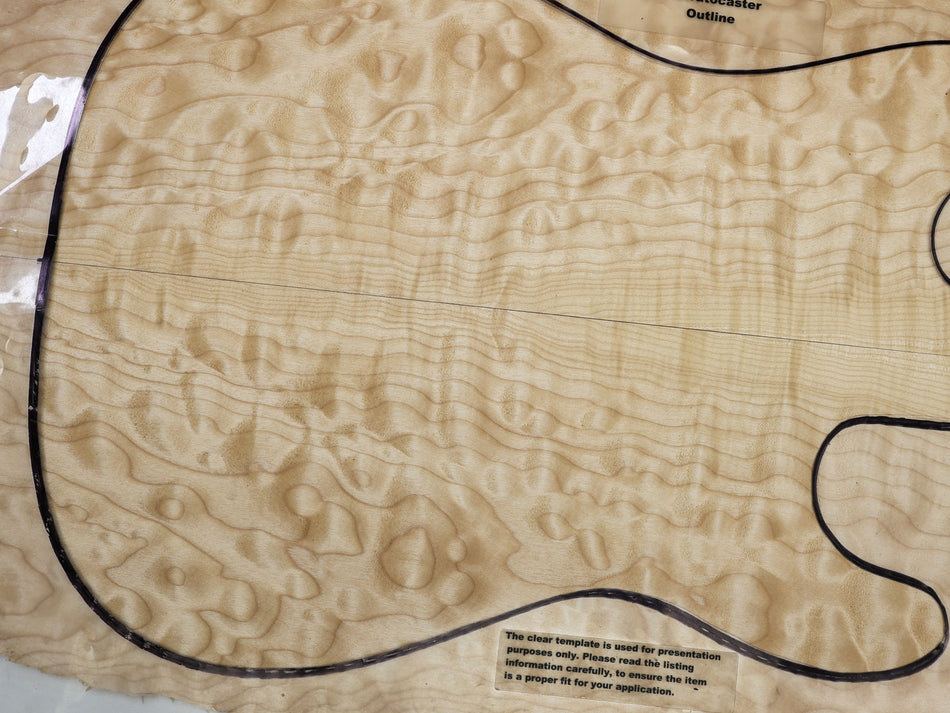 Maple Quilt Guitar set, 0.2" thick (Good Figure) - Stock# 6-4889