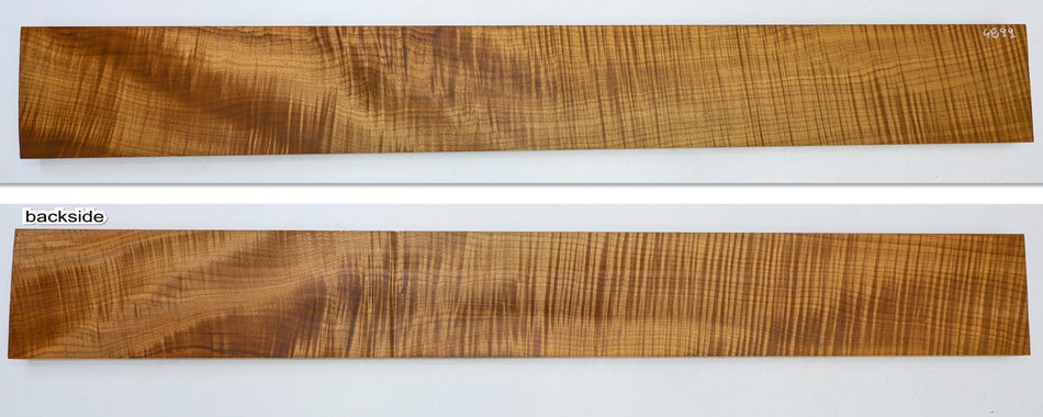 Torrefied Maple Flame Neck Blank 0.95" x 4.3" x 34.5" (+GREAT FIGURE +3★) - Stock# 6-4899