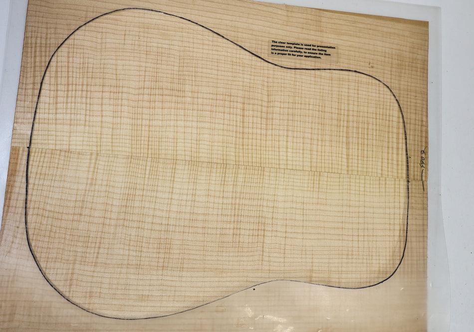 Back & Side set Maple Flame, Dreadnought (HIGH FIGURE) - Stock# 6-4907