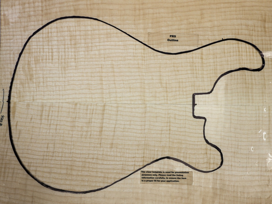 Maple Flame Archtop Guitar set, 1" thick (Good Figure) - Stock# 6-4908