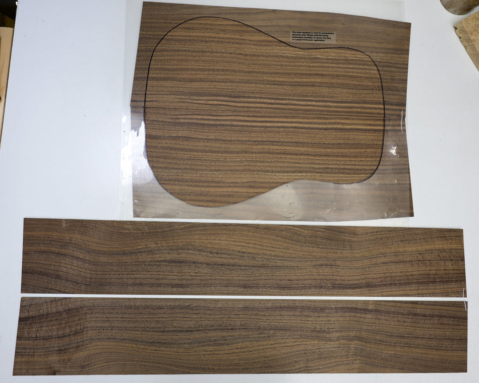 Back & Side set Walnut (Black), Dreadnought (HIGH GRADE) - Stock# 6-4914