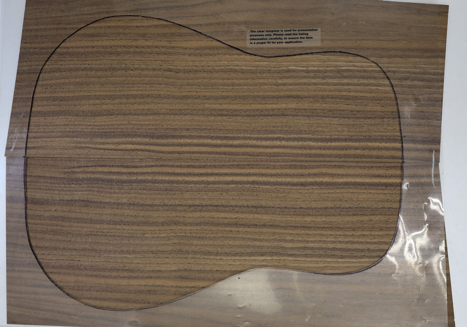Back & Side set Walnut (Black), Dreadnought (HIGH GRADE) - Stock# 6-4914
