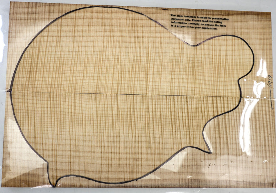 Maple Flame Mandolin / Violin set, 0.98" thick (PREMIUM FIGURE 5★) - Stock# 6-4919