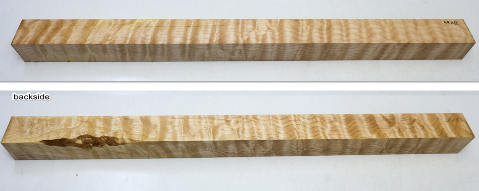 Maple Quilt Spindle 1.65" x 24" long (HIGH FIGURE) - Stock# 6-4928