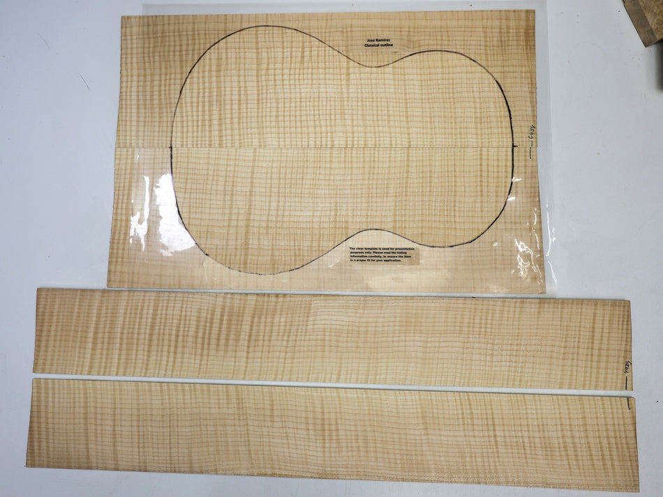 Maple Flame Classical back & side set (HIGH FIGURE) - Stock# 6-4934