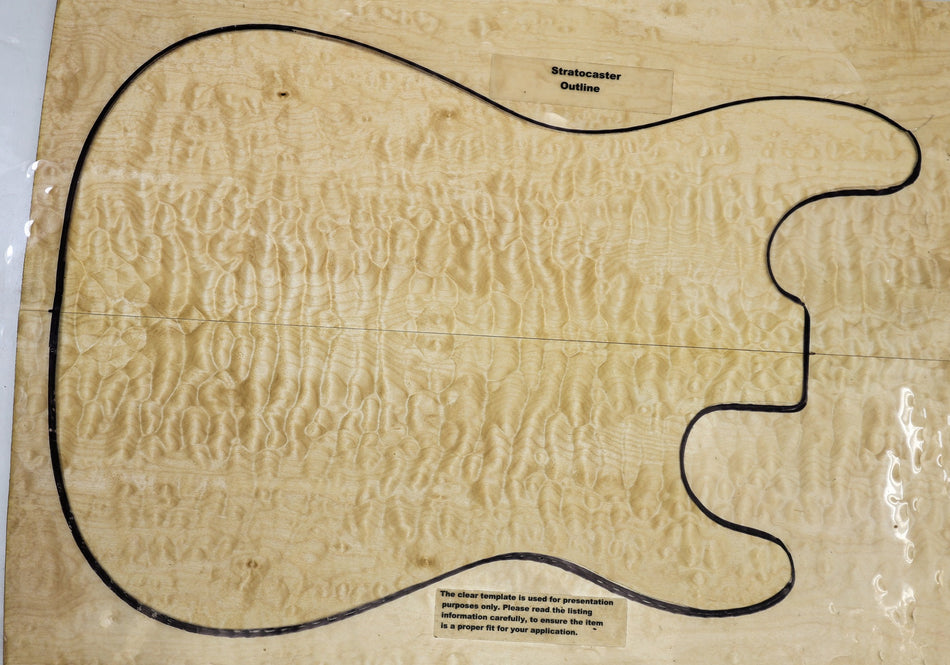 Maple Quilt Guitar set, 0.29" thick (GREAT FIGURE, 2nd) - Stock# 6-4948