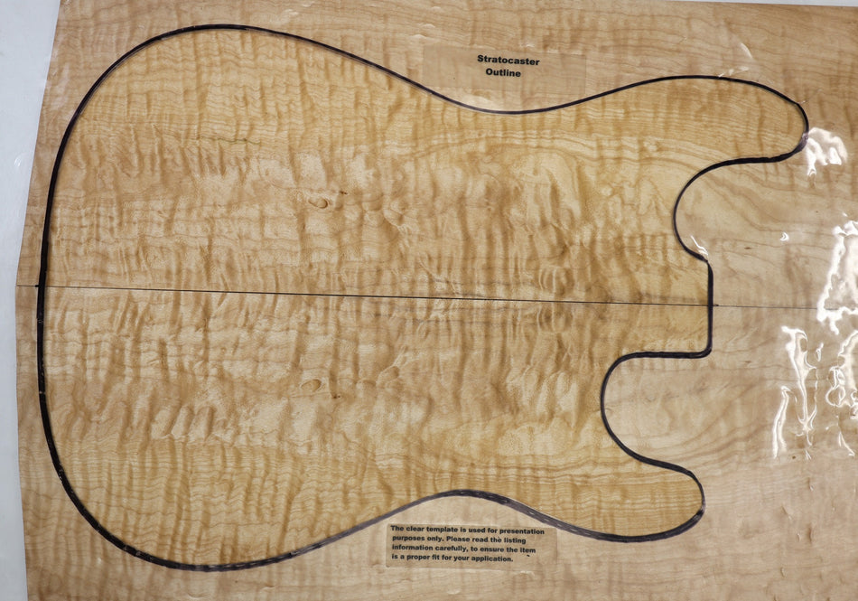 Maple Flame Guitar set, 0.29" thick (Great Figure) - Stock# 6-4969