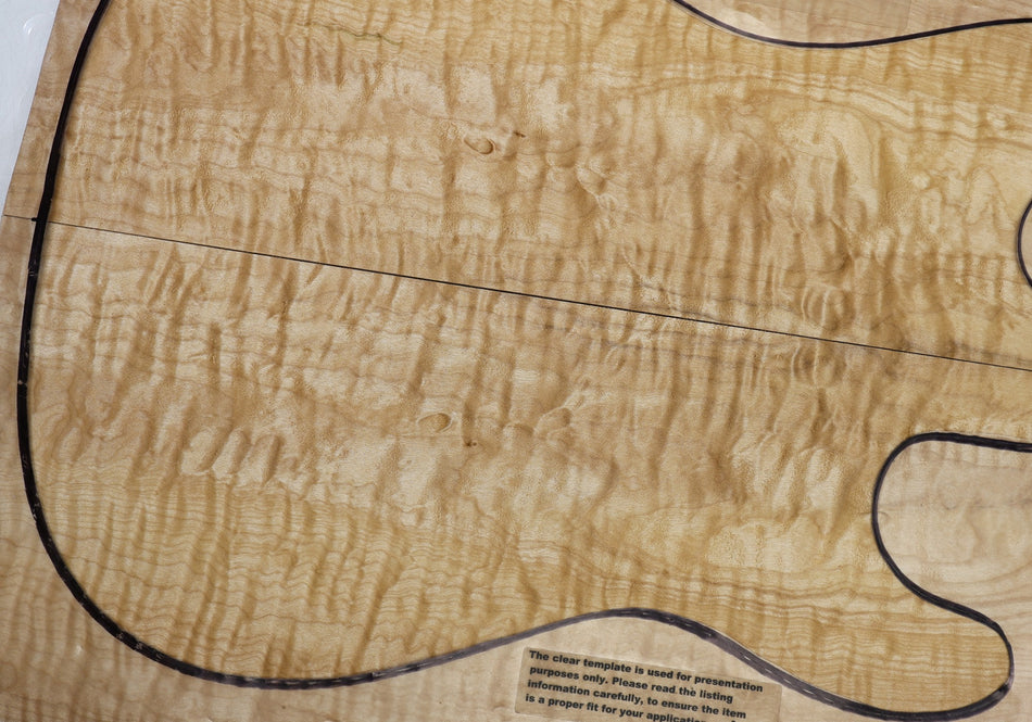 Maple Flame Guitar set, 0.29" thick (Great Figure) - Stock# 6-4969