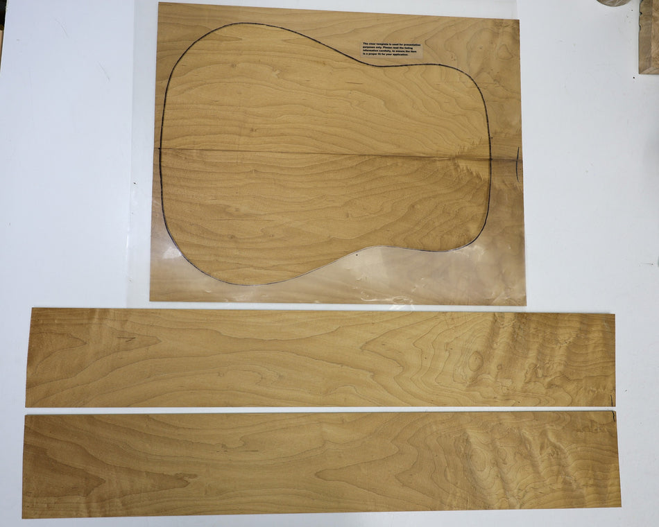 Back & Side set Torrefied Rock Maple, Dreadnought - Stock# 6-4975