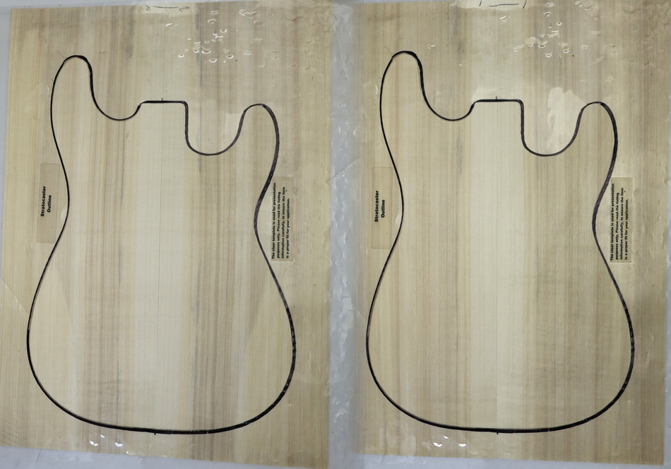 2 matched Tulip Poplar Guitar sets, 0.25" thick - Stock# 6-4976