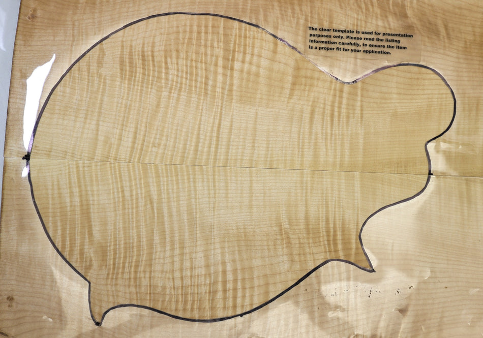 Maple Flame BassWing / Mandolin / Violin set, 0.94" thick (GREAT FIGURE +3★) - Stock# 6-4982