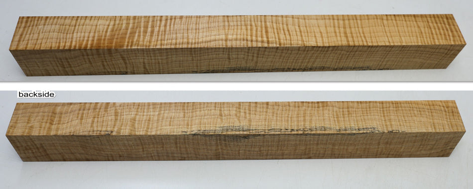 Maple Flame Spindle Square 2" x 22" long (HIGH FIGURE) - Stock# 6-4993