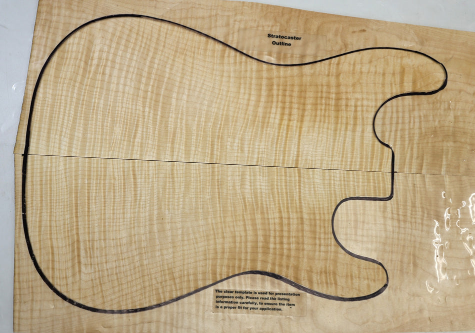 Maple Flame Guitar set, 0.28" thick (+HIGH FIGURE +4★) - Stock# 6-4994