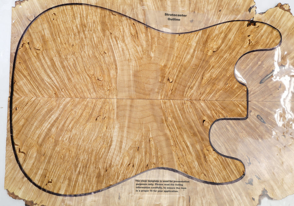 Maple Burl Guitar set, 0.27" thick (GREAT FIGURE) - Stock# 6-5022