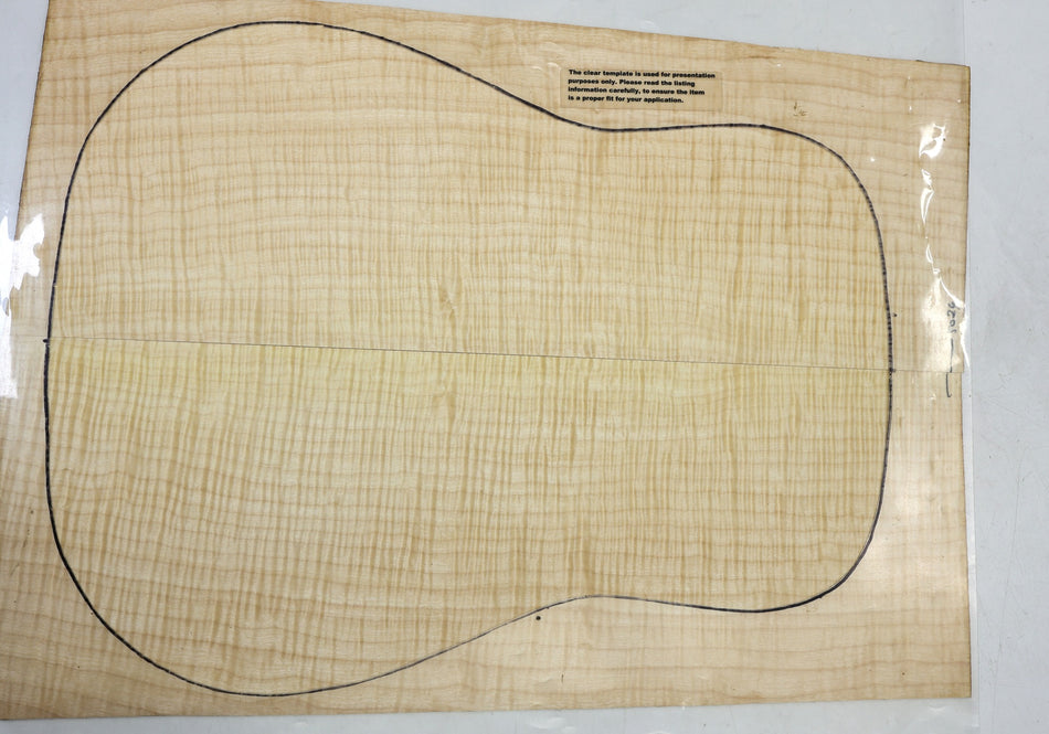 Maple Flame Guitar set, 0.17" thick (HIGH FIGURE) - Stock# 6-5024