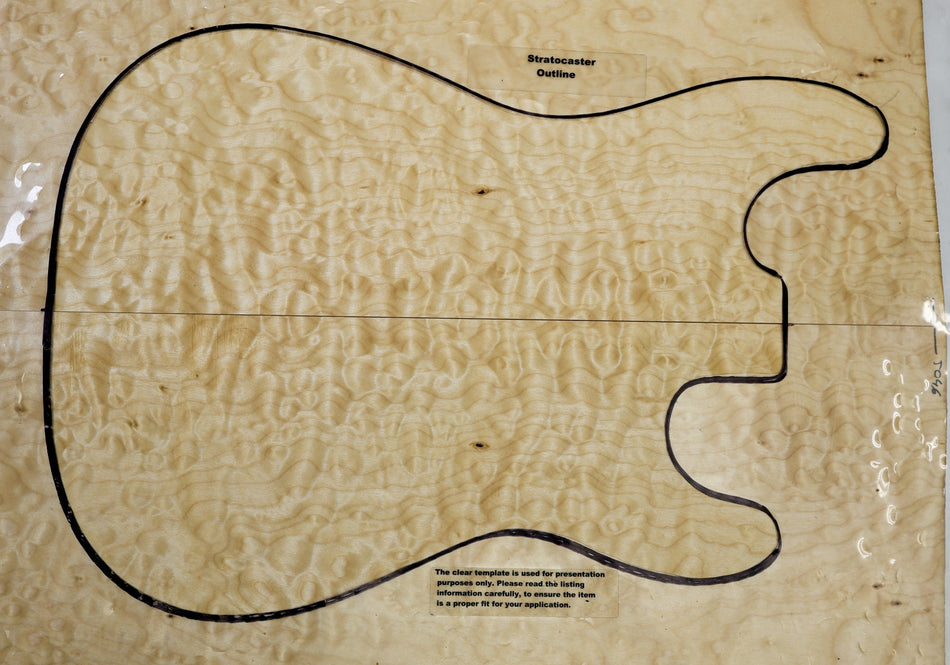 Quilt Guitar set, 0.26" thick (GREAT FIGURE, 2nd) - Stock# 6-5046