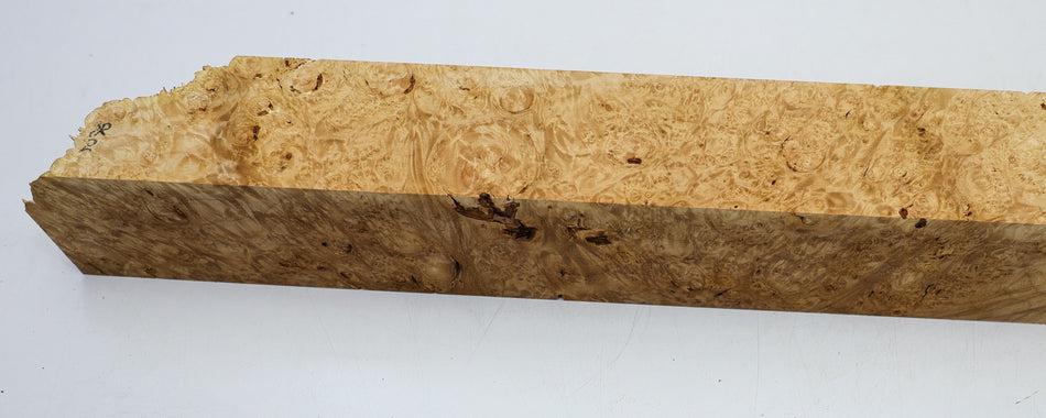 Maple Burl Spindle 3" x 20" long (HIGH FIGURE) - Stock# 6-5076