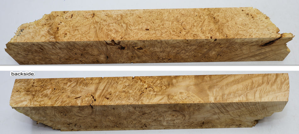 Maple Burl Spindle 3" x 20" long (HIGH FIGURE) - Stock# 6-5076