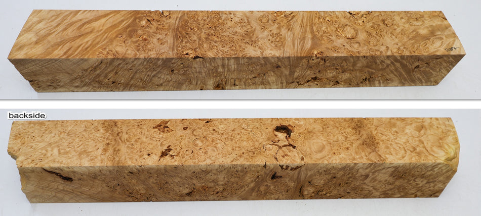 Maple Burl Spindle 3" x 21.5" long (HIGH FIGURE) - Stock# 6-5087