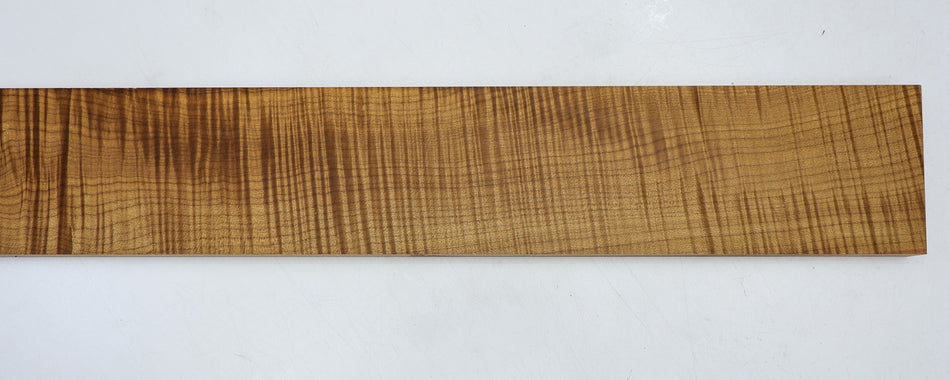 Torrefied Maple Flame Neck Blank 0.92" x 4.3" x 34.5" (+GREAT FIGURE +3★) - Stock# 6-5090