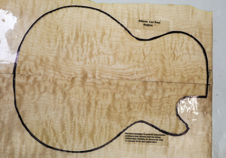 Maple Quilt Guitar set, 0.29" thick (Good Figure) - Stock# 6-5093