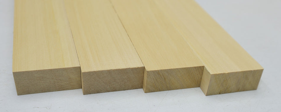 Alaskan Yellow Cedar Bracewood, 4 blocks 0.92" x 2" x 15" and 19" - Stock# 6-5101