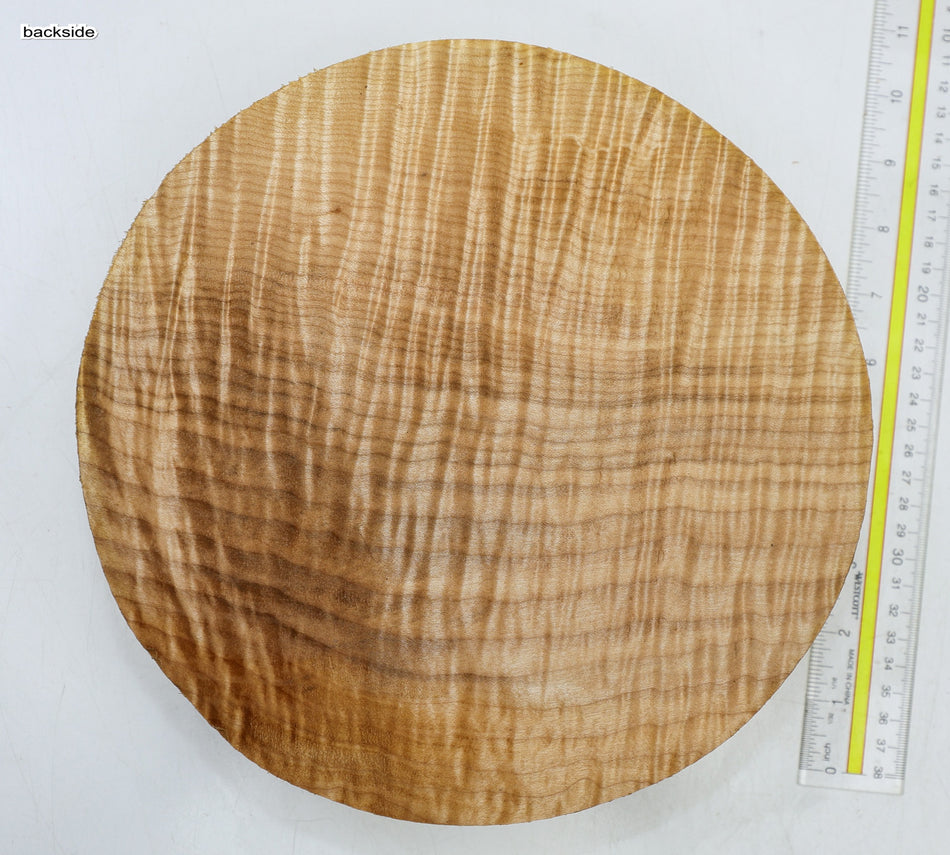 Maple Flame Round 10" diameter x 2.5" (PREMIUM FIGURE) - Stock# 6-5108