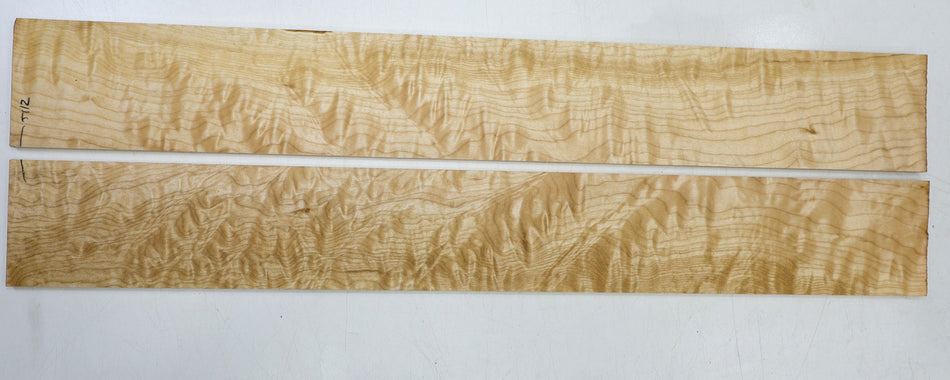 Maple Quilt Fingerboards, 2 pieces, 23.3" long, unslotted - Stock# 6-5112