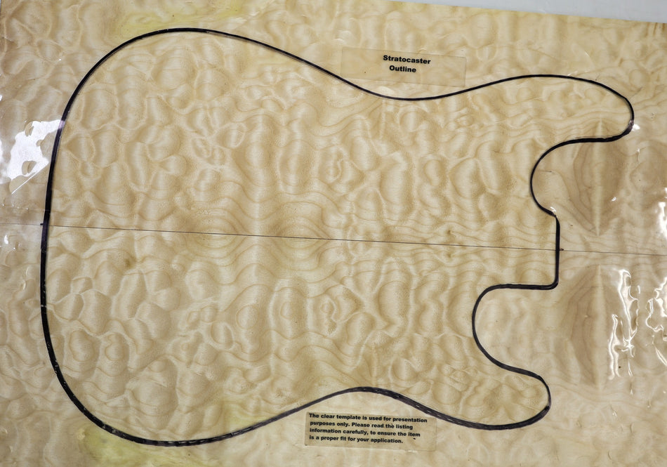 Maple Quilt Guitar set, 0.28" thick (HIGH FIGURE) - Stock# 6-5115